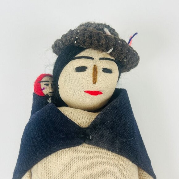 Handcrafted Handmade Cloth Doll With Traditional Attire & Baby Accessory - Picture 2 of 7